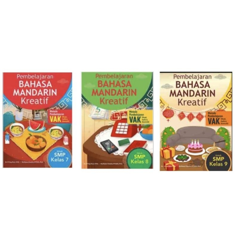 Buku Original Pembelajaran Bahasa Mandarin Kreatif Untuk SMP Kelas 7 ,Kelas 8, Kelas 9