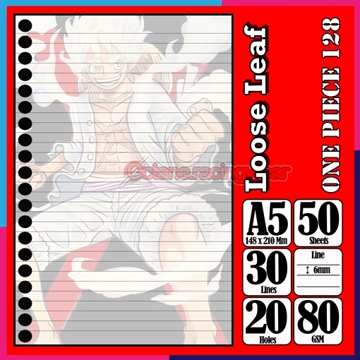 

Loose Leef Leaf A5 Isi 50 Lembar One Piece Gear 5 nika Binder Karakter Anime One Piece joro luppy nami sanji Terbaru Polos Buku Anak Sekolah Kuliah refil Refill Vol-03