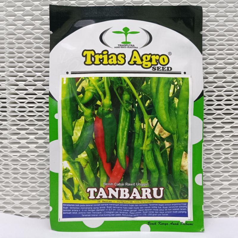 (BISA COD) 10 GRAM - BENIH BIBIT CABE RAWIT HIJAU MERUNDUK "TANBARU" - TRIAS AGRO SEED