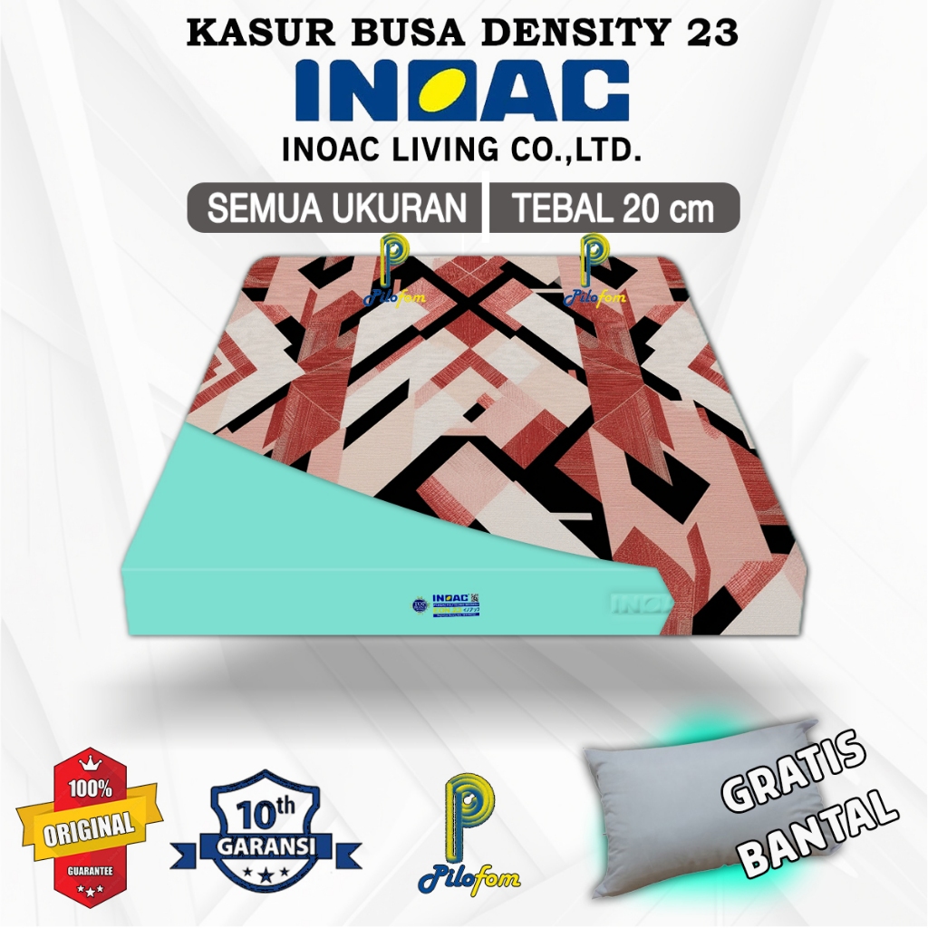 INOAC Tebal 20 cm Kasur Busa Asli Original Bergaransi ukuran 1 orang  ~ 4 orang dewasa Murah pilofom