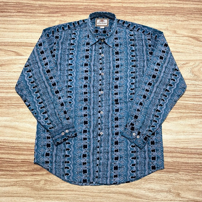 Kemeja Batik D’BRITANO Royal Blue (M fit XL)