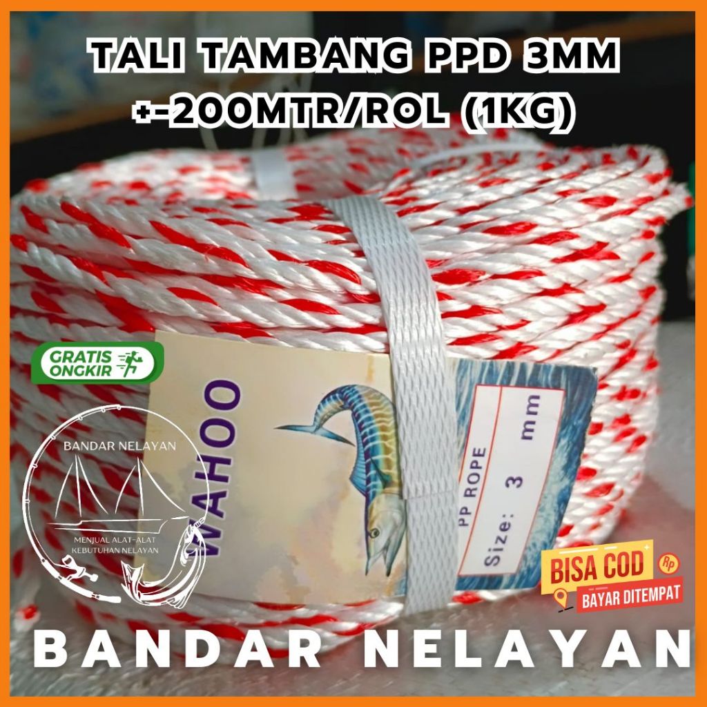 

TAMBANG 3MM PPD / TALI TAMBANG PPD 3MM