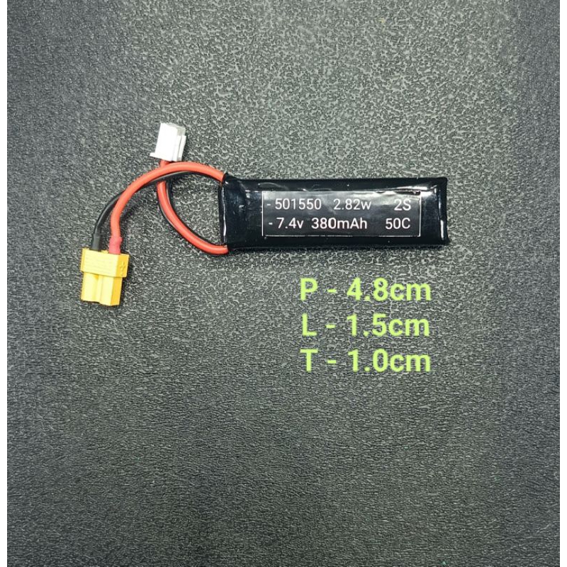 baterai lipo 2S soket xt30