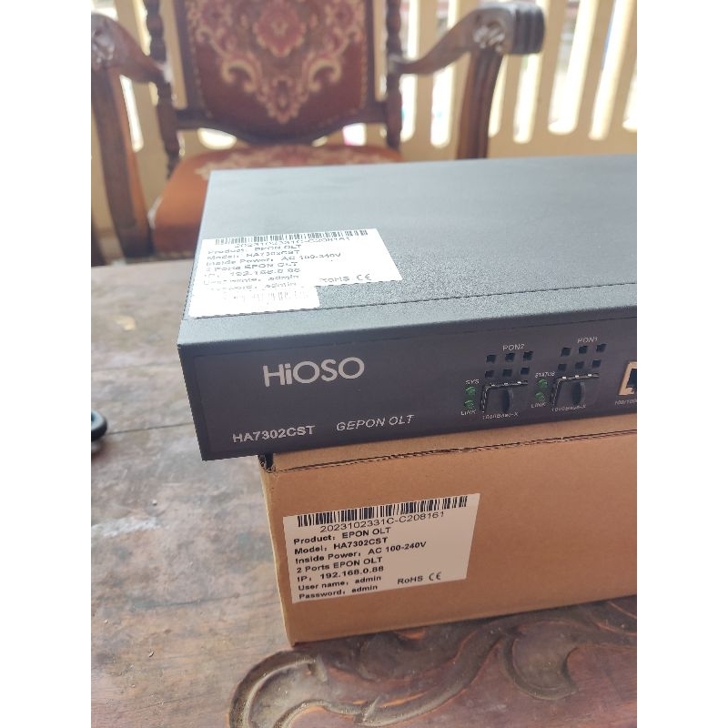 OLT EPON HIOSO CST CSM OLT HIOSO AC BEKAS MULUS SEGEL UTUH NORMAL JAYA