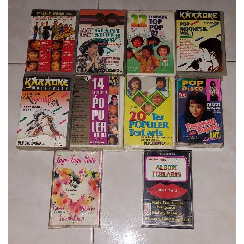 kaset pita kompilasi Indonesia 14 ALBUM SPECIAL HITS / 20 GIANT SUPER SLOW INDONESIA / 22 TEMBANG TO