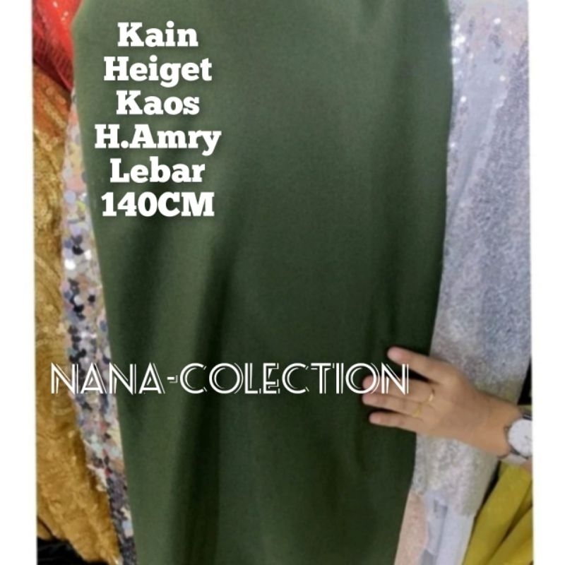 10 Meter Kain Heiget/Kaos/Kain dekor Warna Hijau Army#kain heiget#kain kiloan murah#kain kaos furing