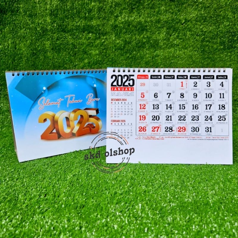 

kalender meja 2025 kalender meja kerja km 13 ukuran 21x16 cm (terima castume cetak merek)
