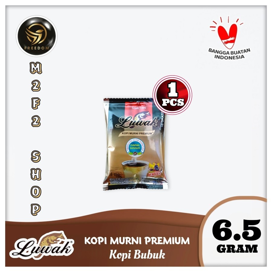 

Luwak Kopi Bubuk Hitam Murni Premium | GT Sachet - 6,5 gr (Kemasan Satuan)