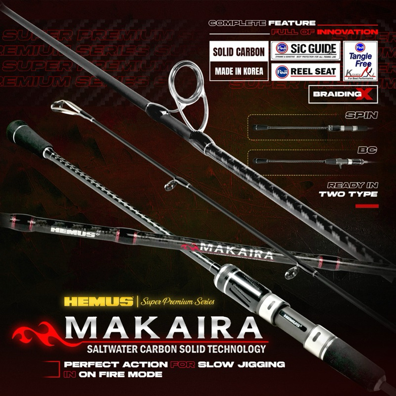 Joran Light Jigging Solid Carbon Hemus Makaira 6'3"