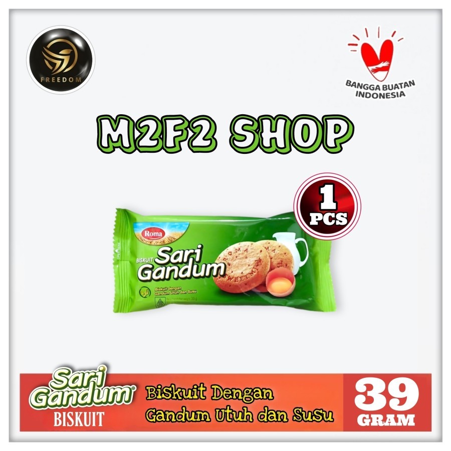 

Roma Biskuit Sari Gandum Utuh & Susu Original Sachet - 39 gr (Kemasan Satuan)