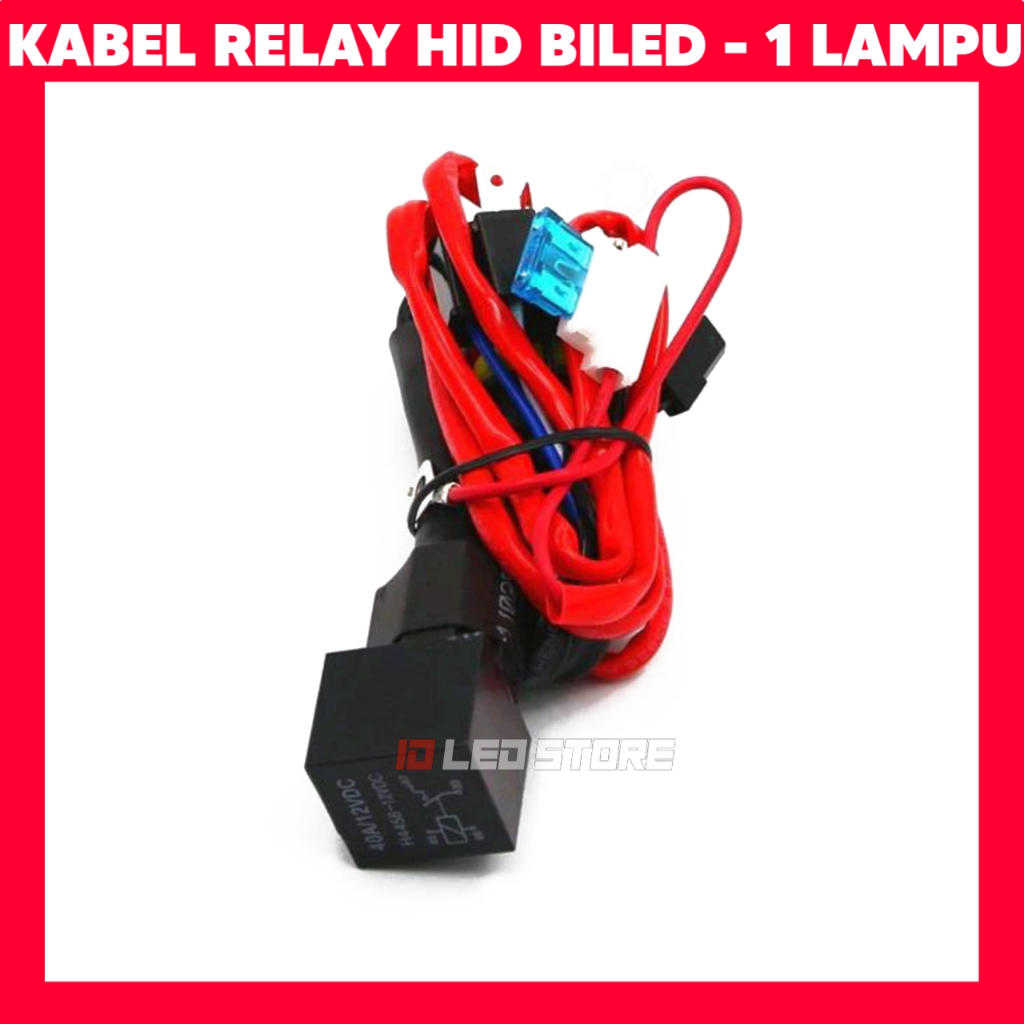 RB ORIGINAL KABEL RELAY BILED DAN RELAY SUPER HID MOTOR 1 LAMPU KABEL SET HID MOTOR H4 KABEL MERAH