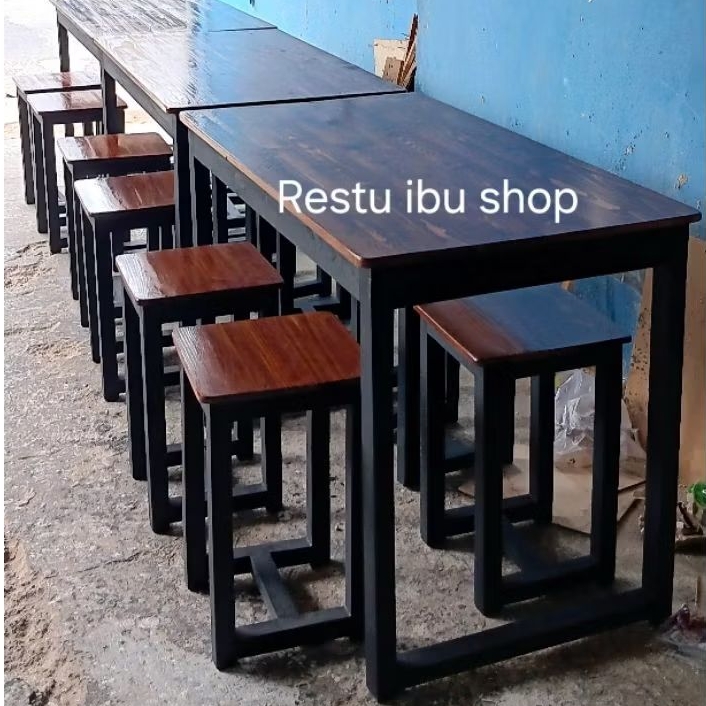 set meja makan meja warkop meja warung restoran