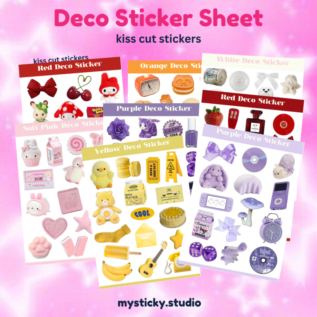 

DECO STICKER SHEETS VINTAGE RETRO AESTHETIC