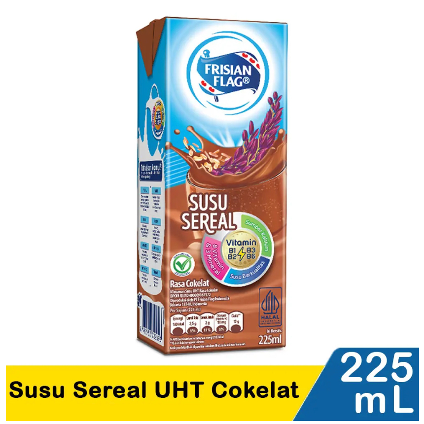 

Frisian Flag Susu Sereal Cair Uht Cokelat 225 ml