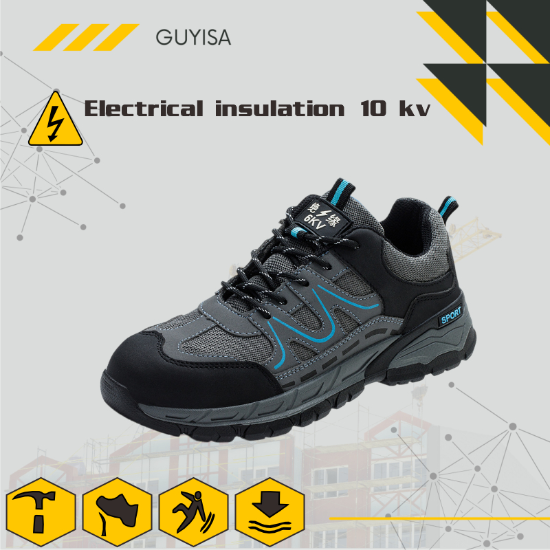 Sepatu Sneakers Safety Sport Azure Blue | Sepatu Safety Sport | Sepatu Kerja | Sepatu Pabrik | Sepat