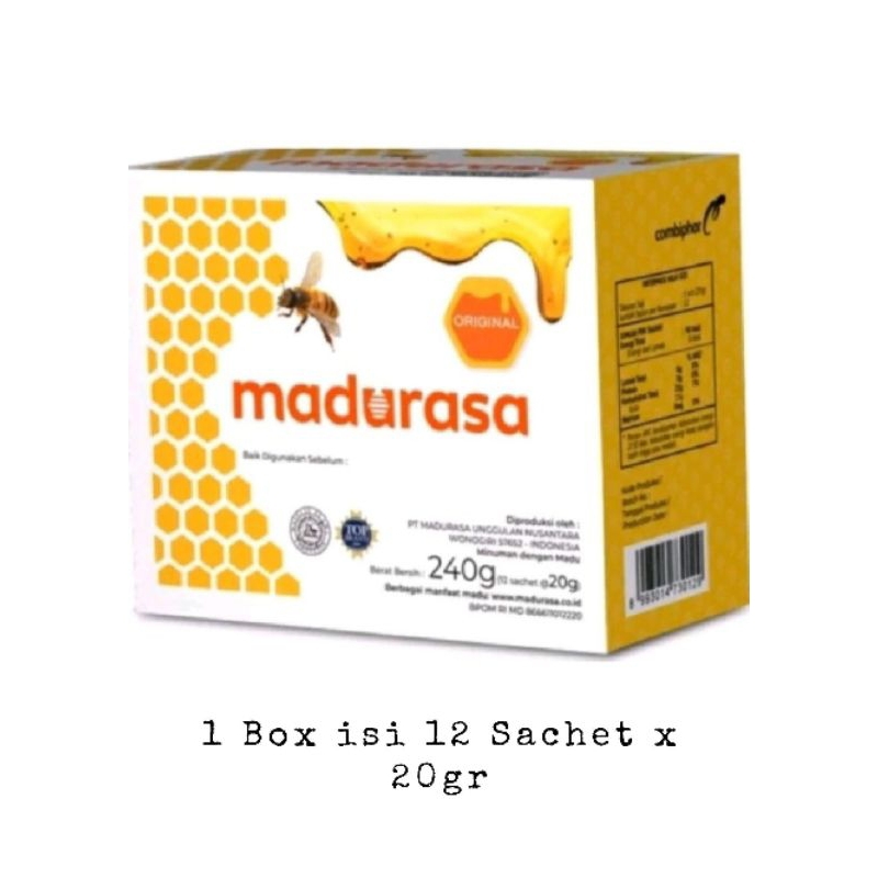 

Madu Rasa Original 1 Box isi 12 Sachet x 20gr