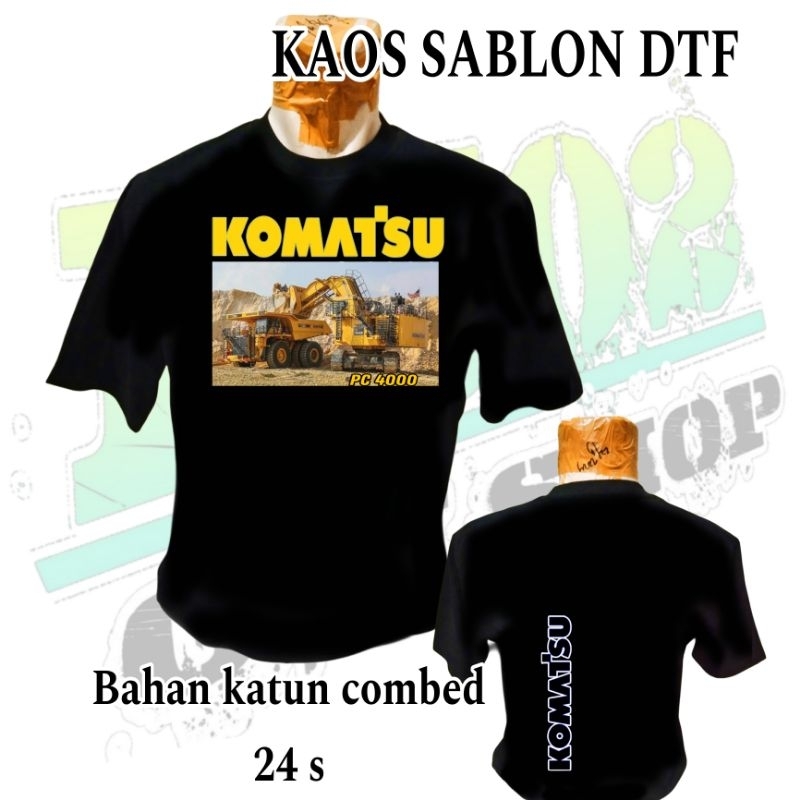 Kaos baju excavator komatsu pc 4000/kaos sablon DTF pria wanita