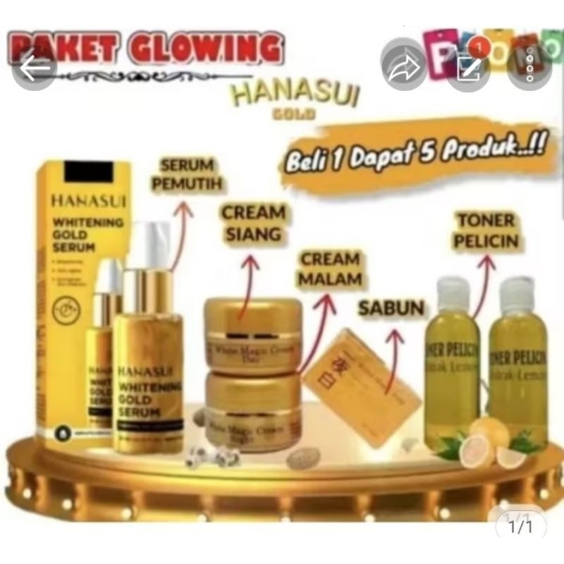 PAKET HANASUI BELI 1 DAPAT 5 PRODUK/PAKET KECANTIKAN