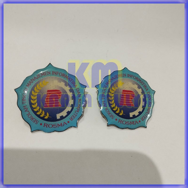 Pin Logo Sekolah Tinggi Custom Pin ROSMA Pin Custom Logo - Karya Mulya