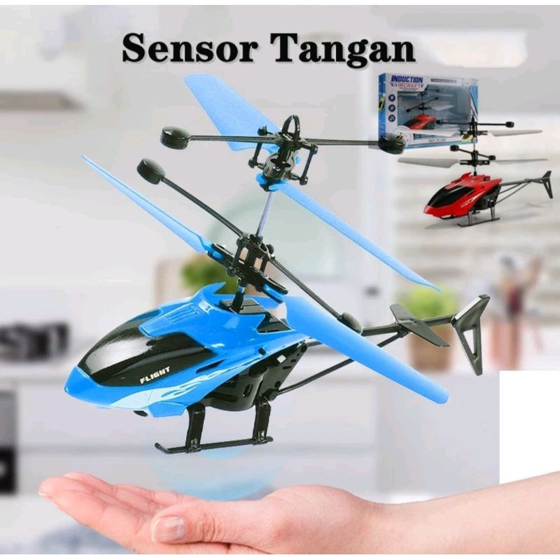 Mainan Helikopter Sensor / Mainan Sensor Tangan / Mainan Helikopter