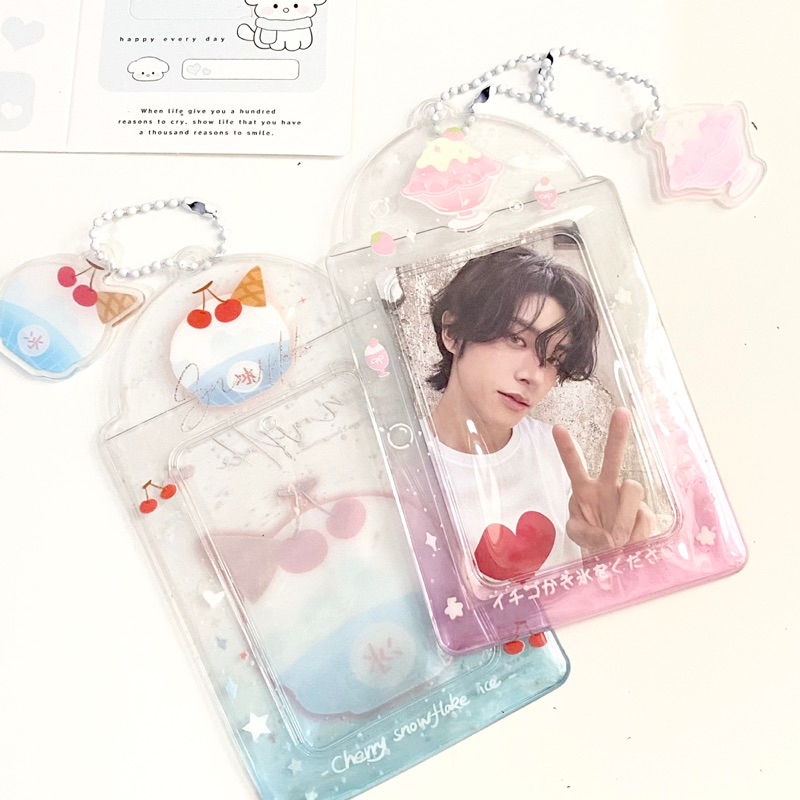 

Shaved Ice Clear Photocard Holder PVC Transparant ID Card Holder Cahol