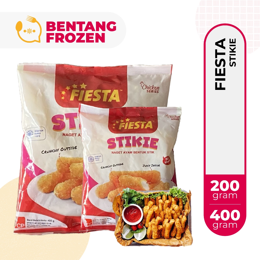 

Fiesta Stikie Chicken Nugget 200gr - 400gr / Nugget Ayam Stik / Fiesta Stik