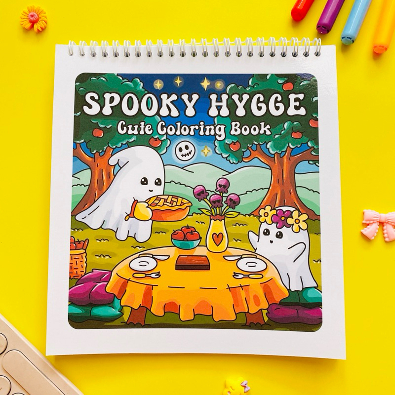 Spooky Hygge Cute Coloring Book - Buku Mewarnai