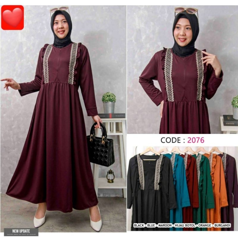 Baju Gamis Jersey Payet Ori Import India Long Dress / Arab / Kaftan / Turki / Muslim / Wanita