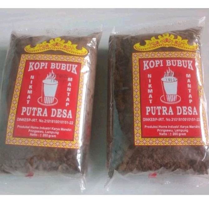 

kopi bubuk ROBUSTA asli Lampung cap PUTRA DESA 200gram