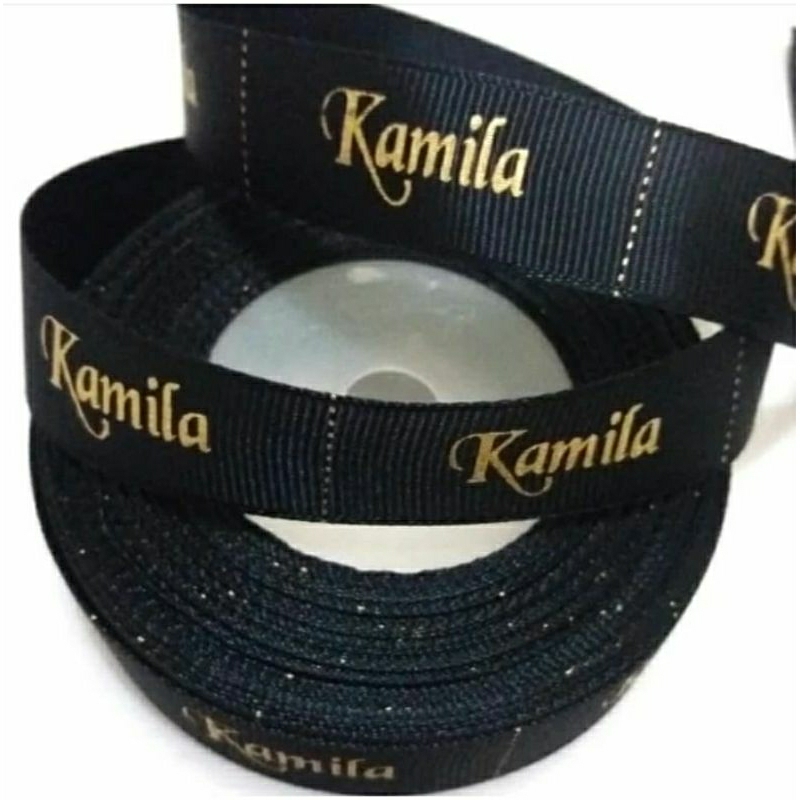Label Pita Grosgrain Custom Sablon