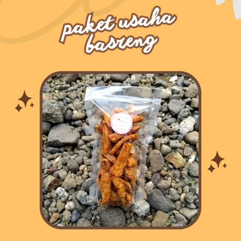 

Paket 20 Basreng Siap Jual Kemasan Standing Pouch