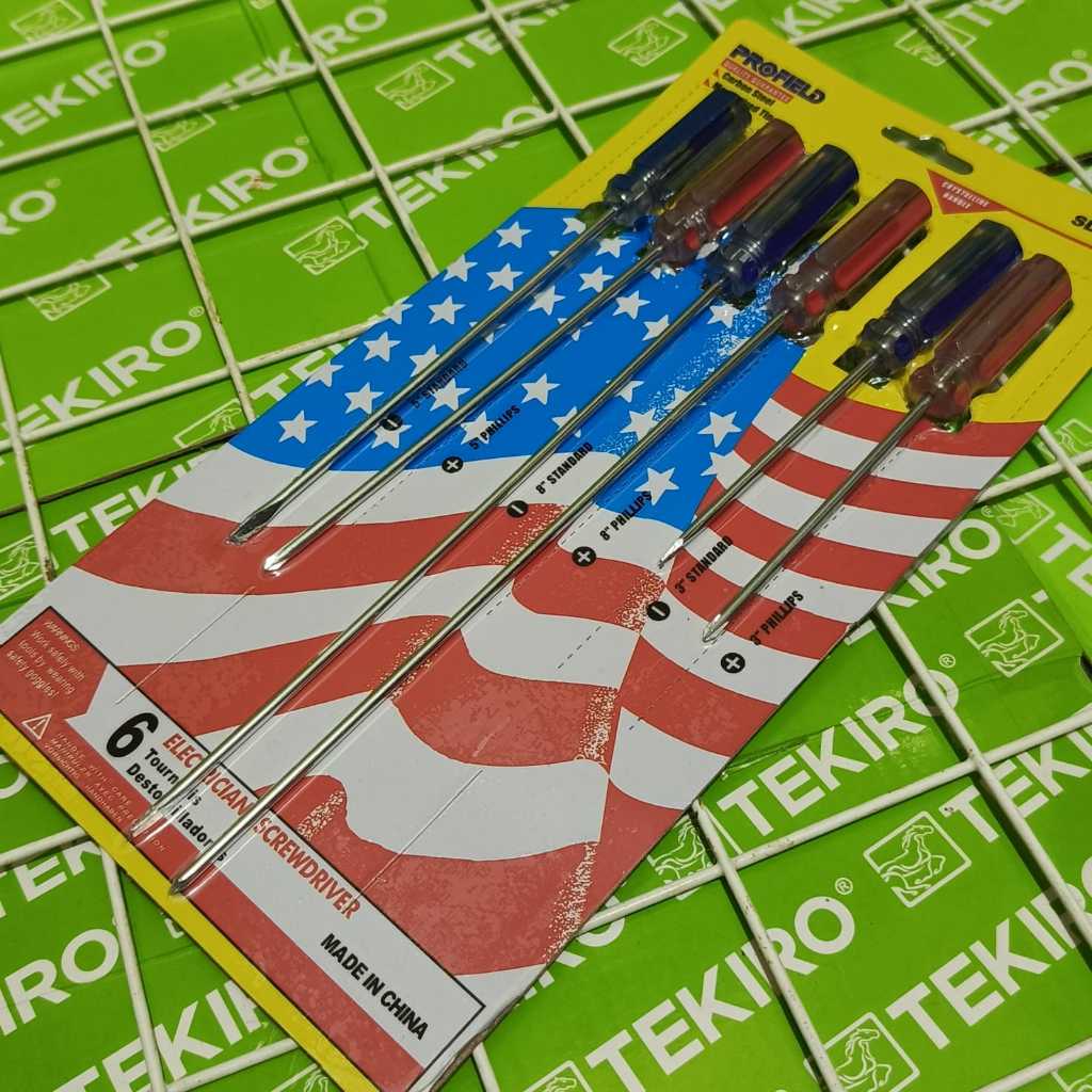 Obeng Set 6pcs Obeng Setting Karburator Obeng Radio - Obeng Setting Kurus Panjang Min Plus