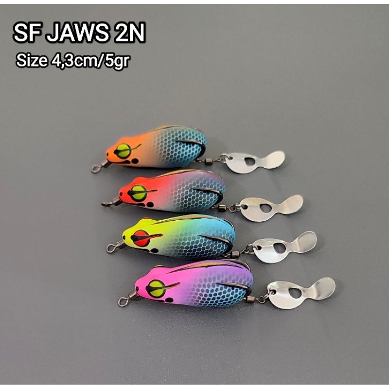 New soft frog jaws 2N lure. soft frog rasa jaws. umpan casting gabus. sofrok