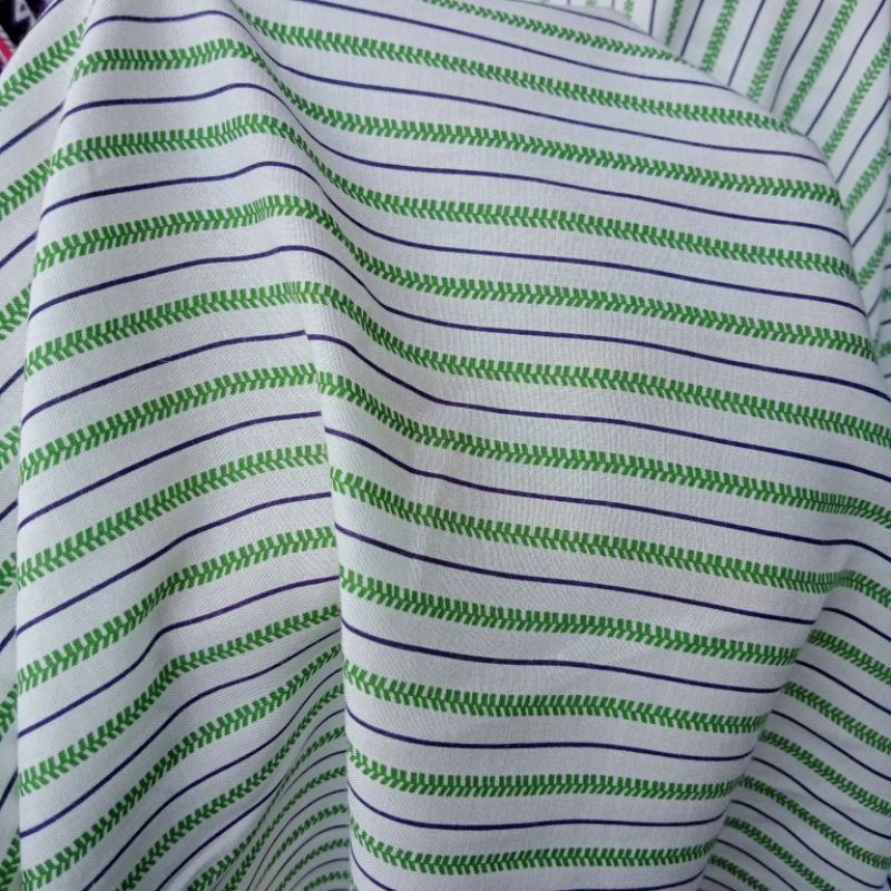 Kain katun salur - kain katun import - kain cotton Korea - kain kemeja katun - kain dress salur