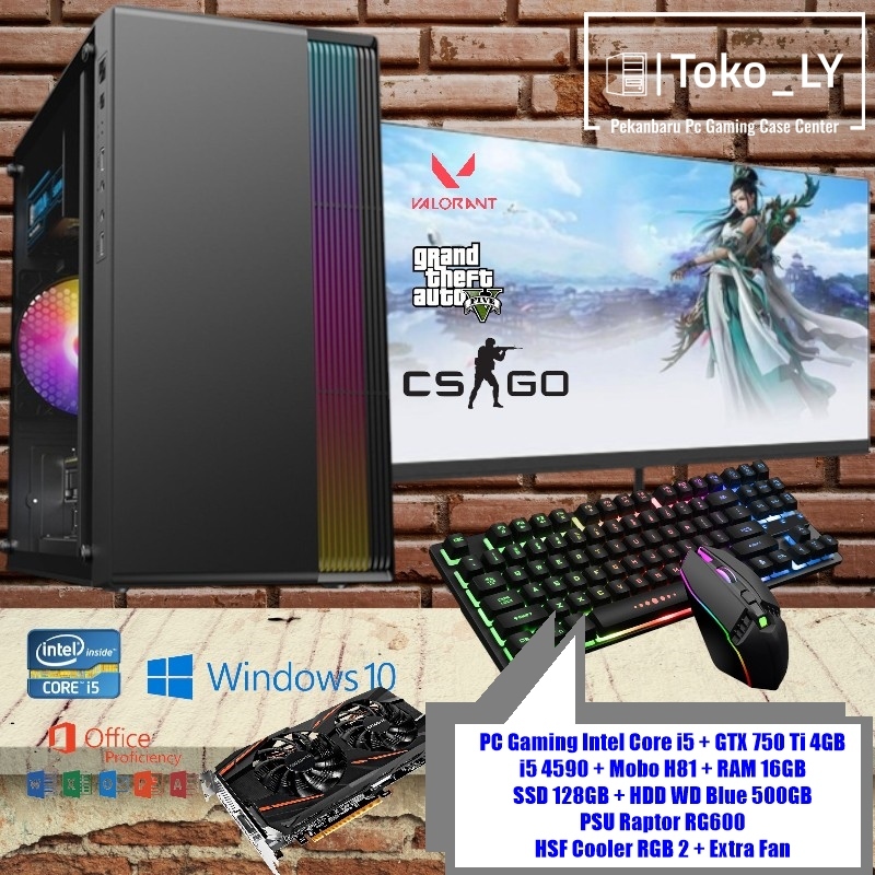 PC Rakitan BARU/PC Gaming FULL SET - Intel Core i5 3.70Ghz