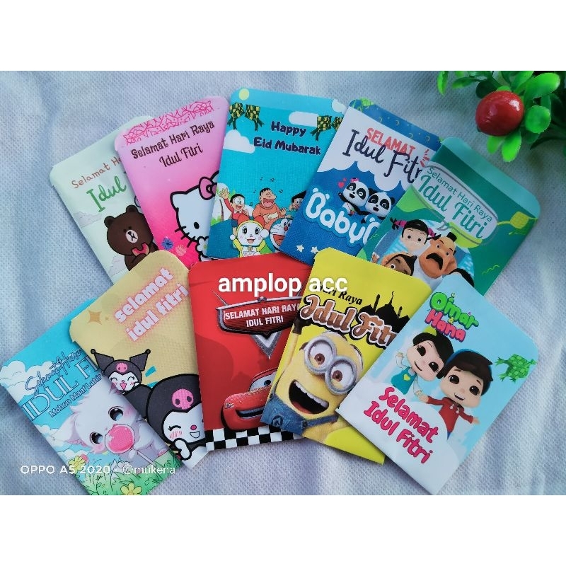 

AMPLOP MINI GLOSSY ( PAKET 10 PACK /100 lmbr) motif random AMPLOP JADI