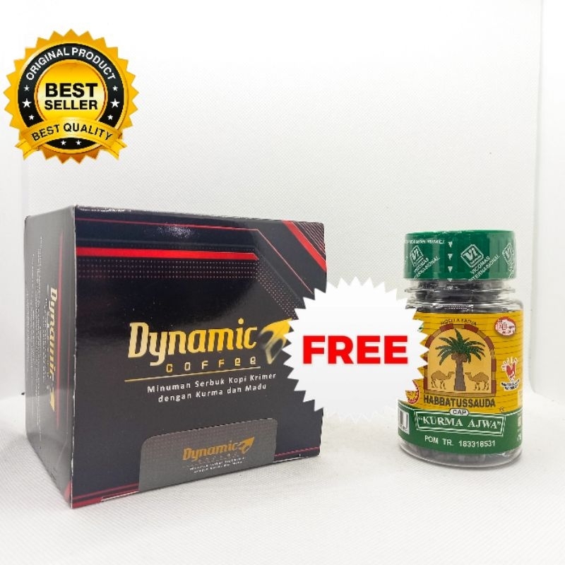 

KOPI KESEHATAN DYNAMIC 1 BOX ISI 10 SACHET KEMASAN TERBARU 100% ORIGINAL/ Hologram Asli ( FREE HABBATUSAUDA CAP KURMA AJWA 120 KAPSUL )