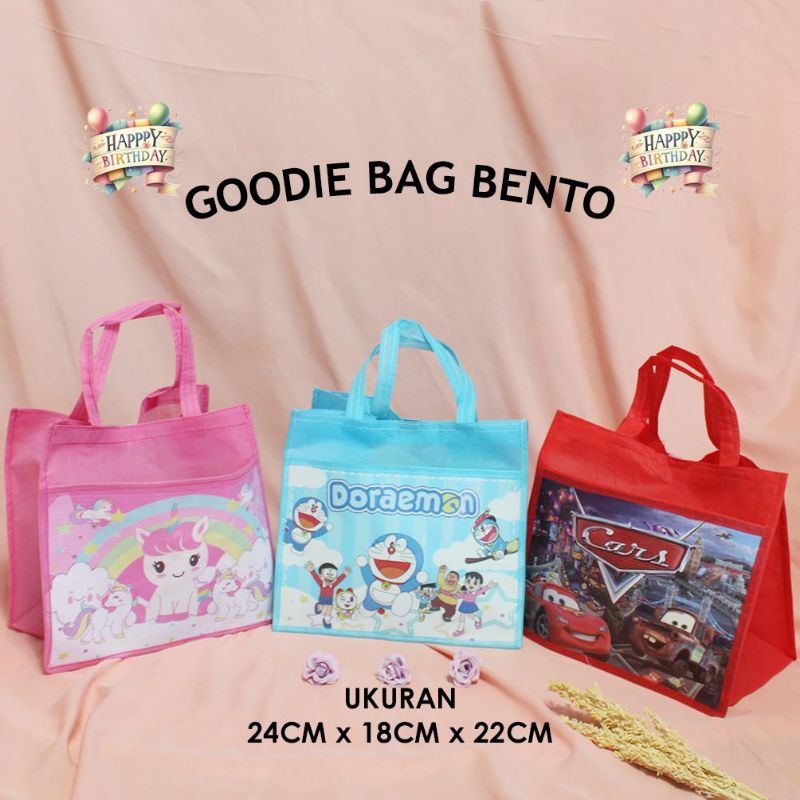 

Goodie bag bento karakter / tas ultah anak untuk box bento dan snack