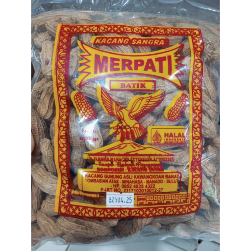 

Kacang Sangrai Merpati Kacang Batik 800gr | Kacang Asli Kawangkoan