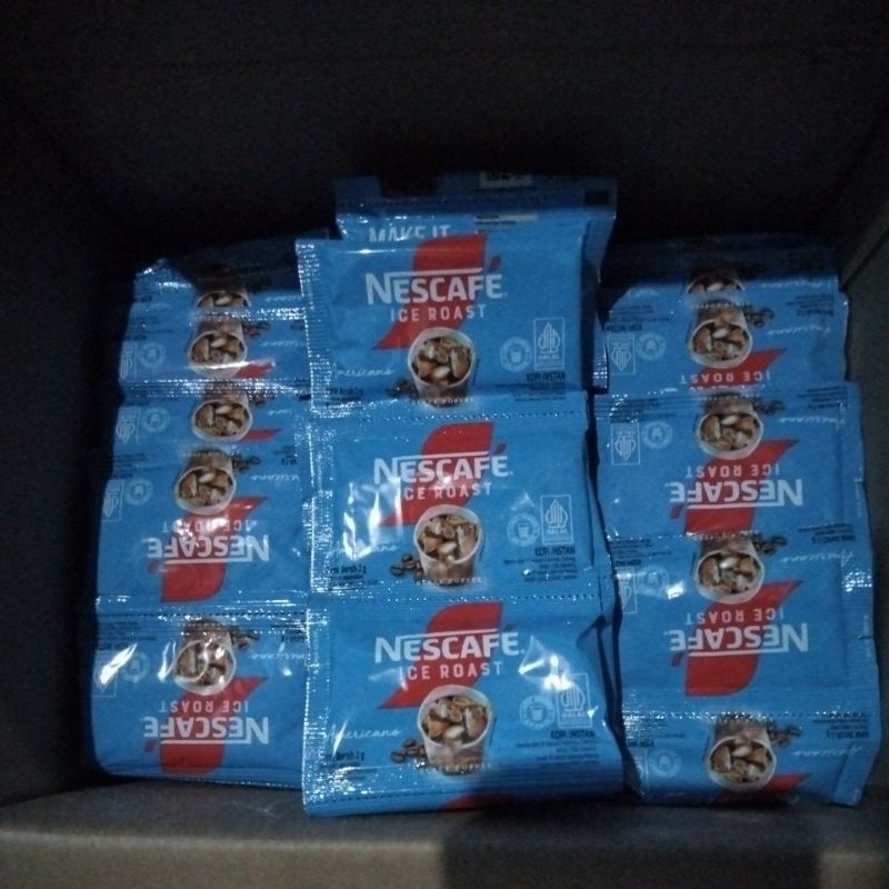 

Nescafe Ice Roast Americano 2grm / 1 renceng isi 10 pcs/kopi bubuk hitam larut dengan air dingin