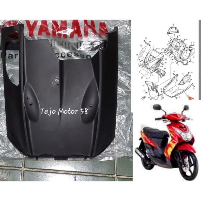 DEK KOLONG BAWAH 14D MIO SOUL KARBURATOR 2008 2009 2010 2011 14D-F8385-00 ORIGINAL ORI YAMAHA COVER 
