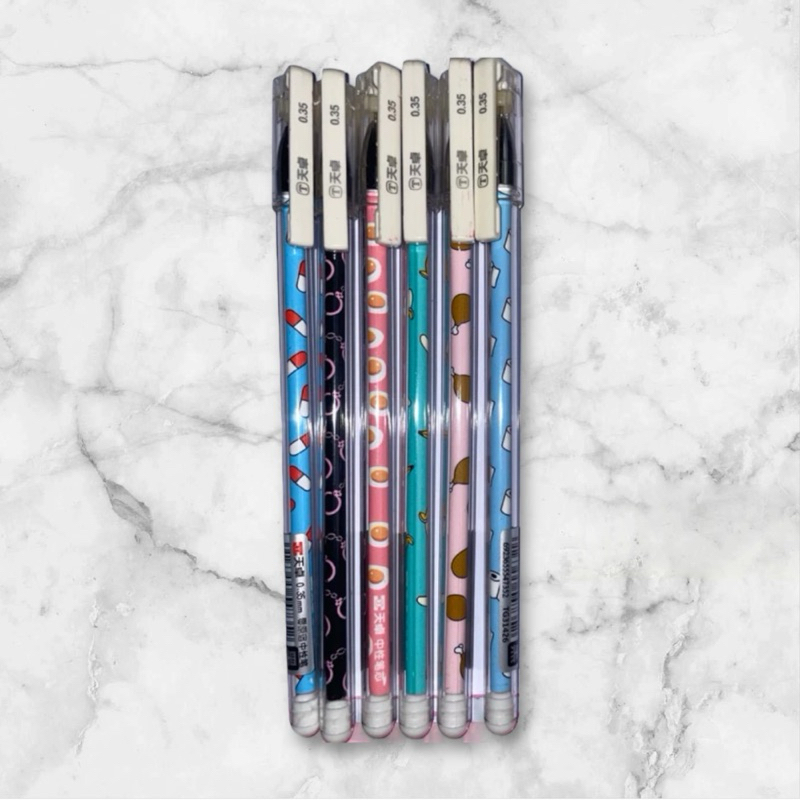 

gel pens (0.35mm) (6pcs)