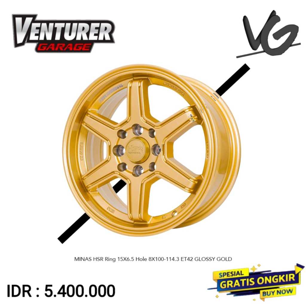 Velg modifikasi murah ring 15 mobil livina kijang avanza brio yaris mobilio HSR minas gold madiun