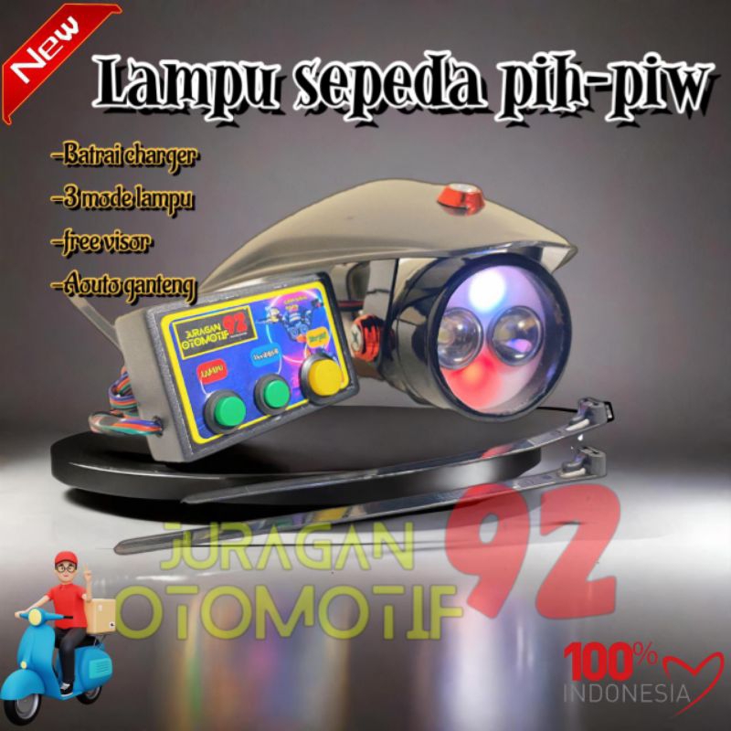 lampu sepeda biled/lampu sepeda anak aksesoris sepeda/lampu sepeda depan belakang/lampu buat sepeda