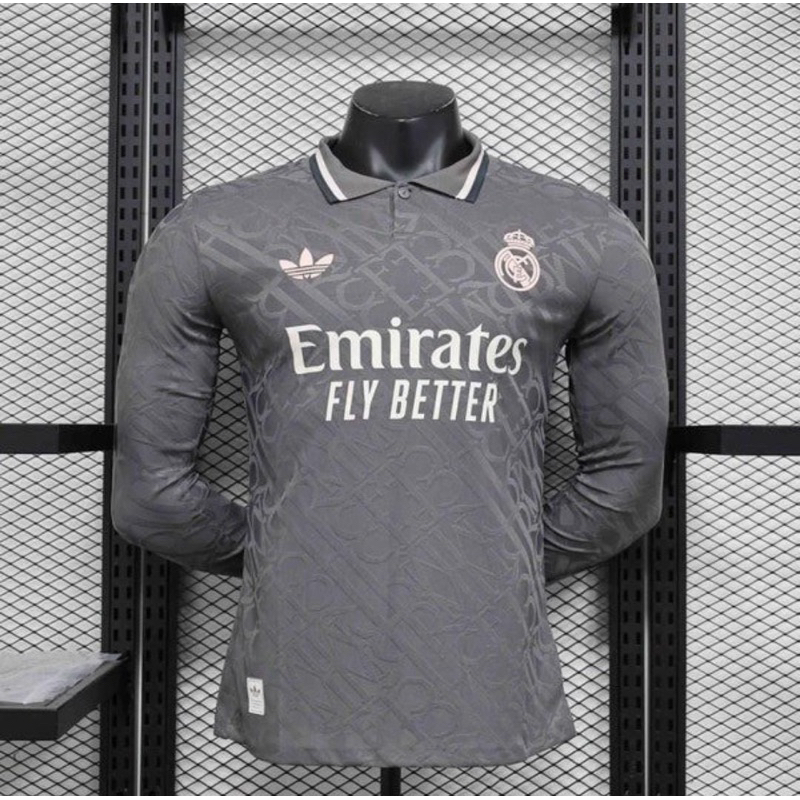 PLAYER ISSUE MADRID THIRD LS JERSEY BOLA MADRID THIRD LONG SLEEVE 2024 2025 JERSI MADRID 3RD 24 25 L