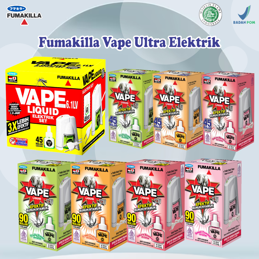 FUMAKILLA Vape Ultra Liquid 45 Malam Anti Nyamuk - Obat Nyamuk Elektrik
