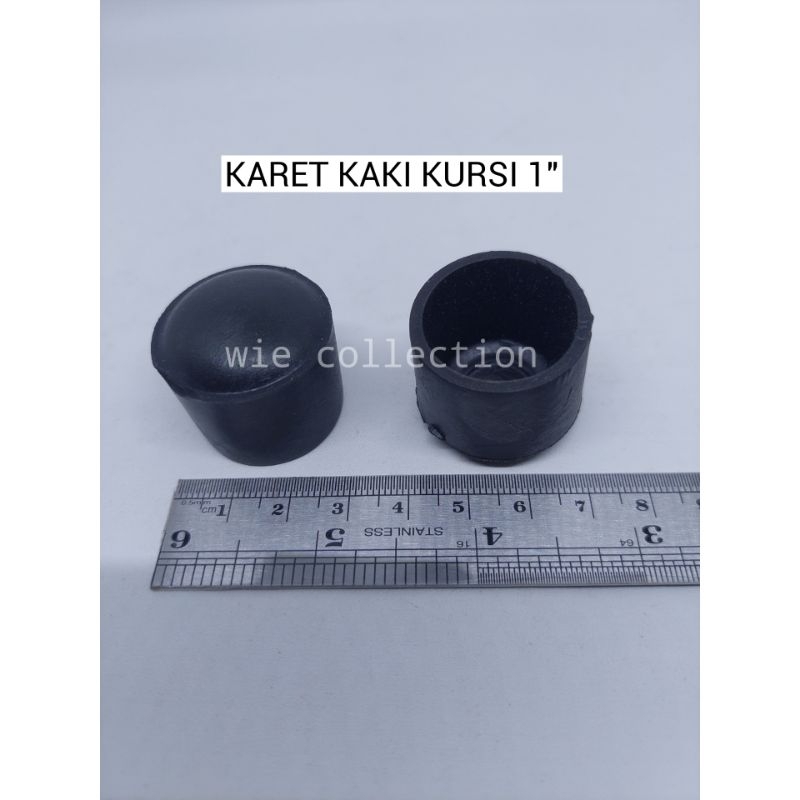 KARET KAKI KURSI HITAM UKURAN 1"
