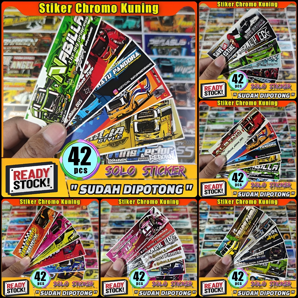 

Stiker Bus Panjang Stiker TCI Mobil Basuri Sticker Bis Isi 42pc SUDAH DIPOTONG Bahan Chromo Anti Air