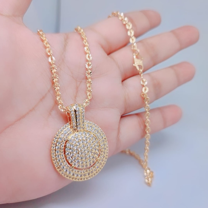 Kalung Jumbo Dewasa Perhiasan Xuping Titanium Lapis Emas