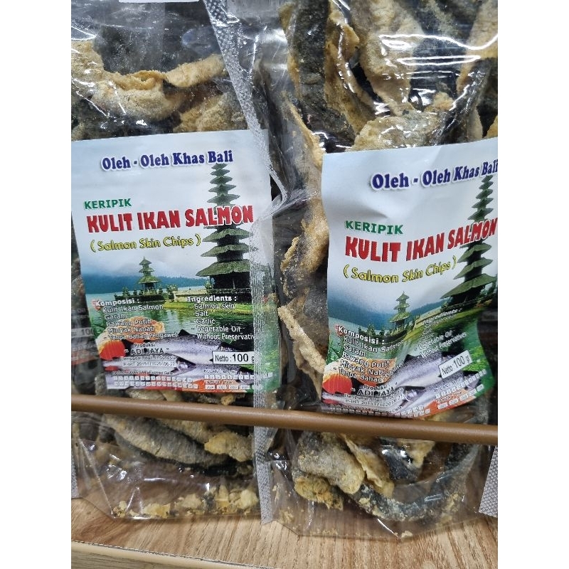 

KERIPIK KULIT IKAN SALMON ORIGINAL 100 gr OLEH OLEH KHAS BALI